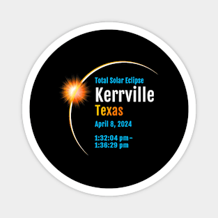 Kerrville Texas Tx Total Solar Eclipse 2024 1 Magnet